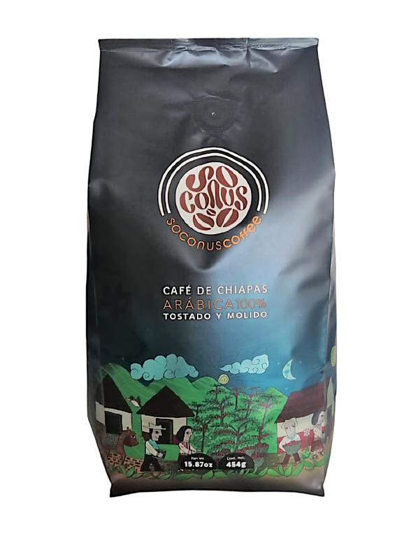 Café tostado y molido, Chiapas Premium $360.00 A partir de 4 bolsas $285.00 c/u y envío GRATIS
